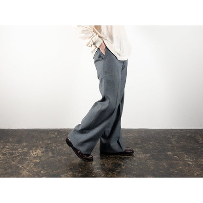 1970s "Euro Vintage" Gray Sharkskin Flare Trousers