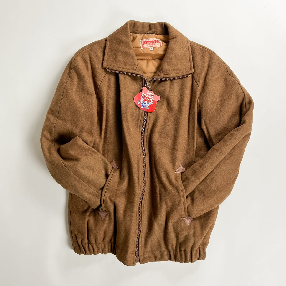 1990s "DAN CARMEL" Italian Beige Wool Sport Jacket, Dead Stock