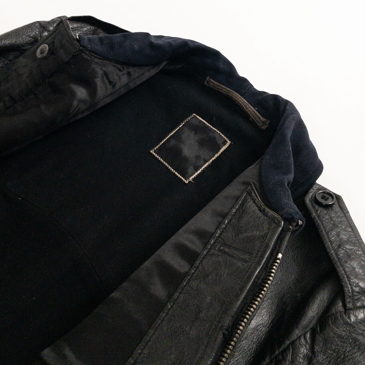 1940-50s "Swedish Millitary" Black Goatskin Leather Jacket