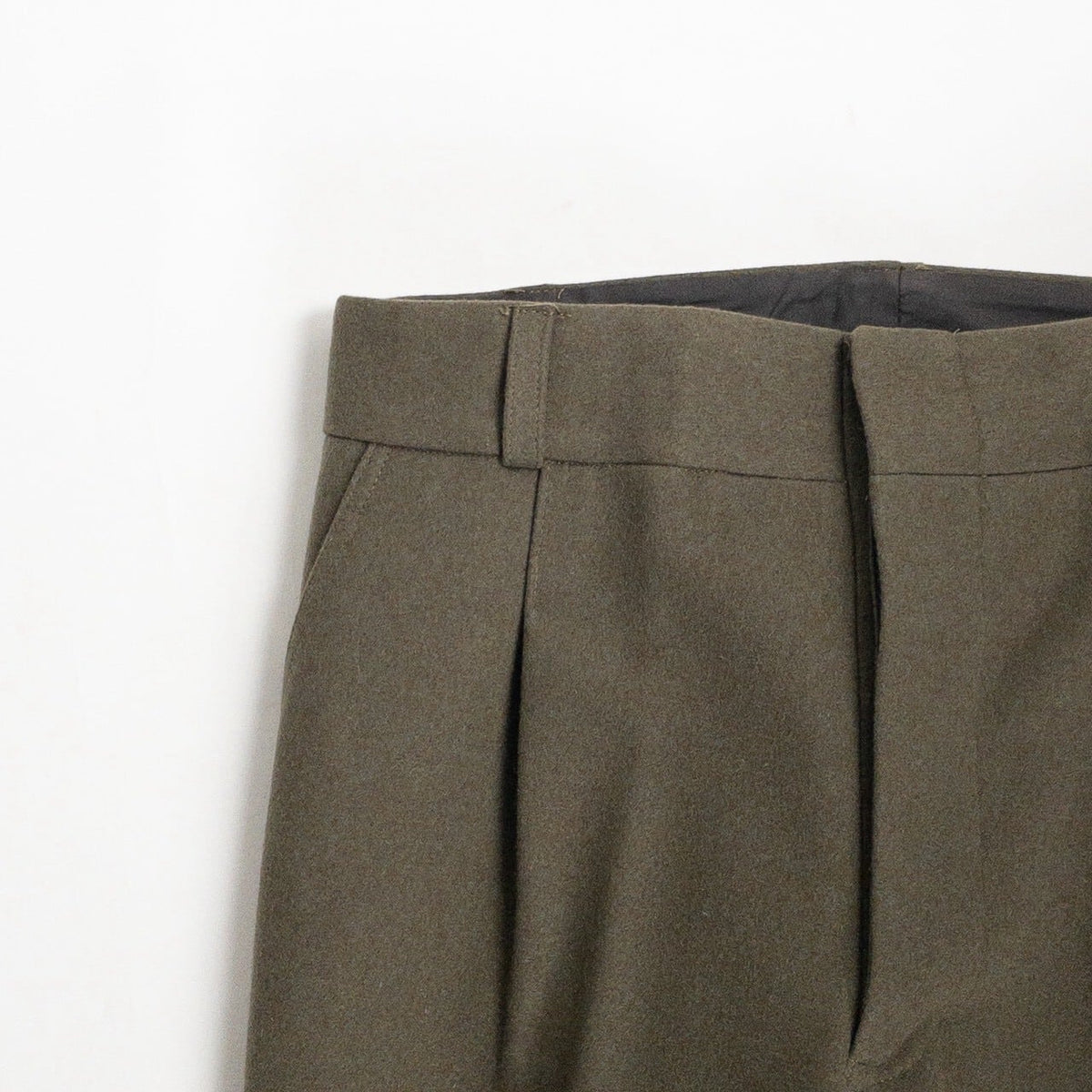 Old "Italian Army" Olive Wool 1 Tack Trousers, Dead Stock
