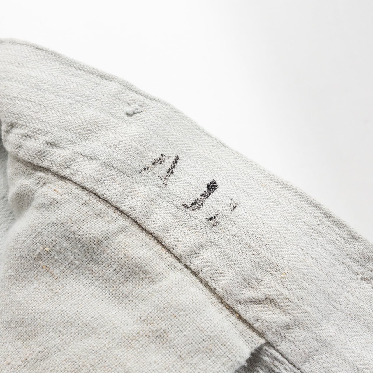 1880s "French Army" Linen Herringbone Twill Bourgeron Trousers