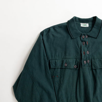 1990s "LUZ" Dark Green Cotton Anorak Pullover Jacket