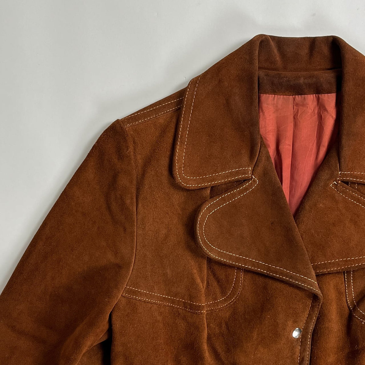 1980s-90s "Canadian Vintage" Brown Suede Leather Jacket for Ladies