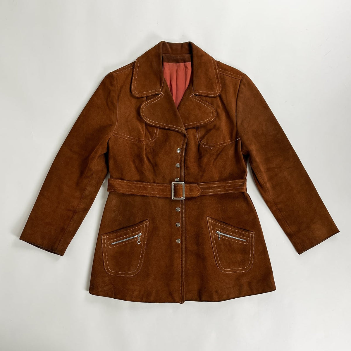 1980s-90s "Canadian Vintage" Brown Suede Leather Jacket for Ladies