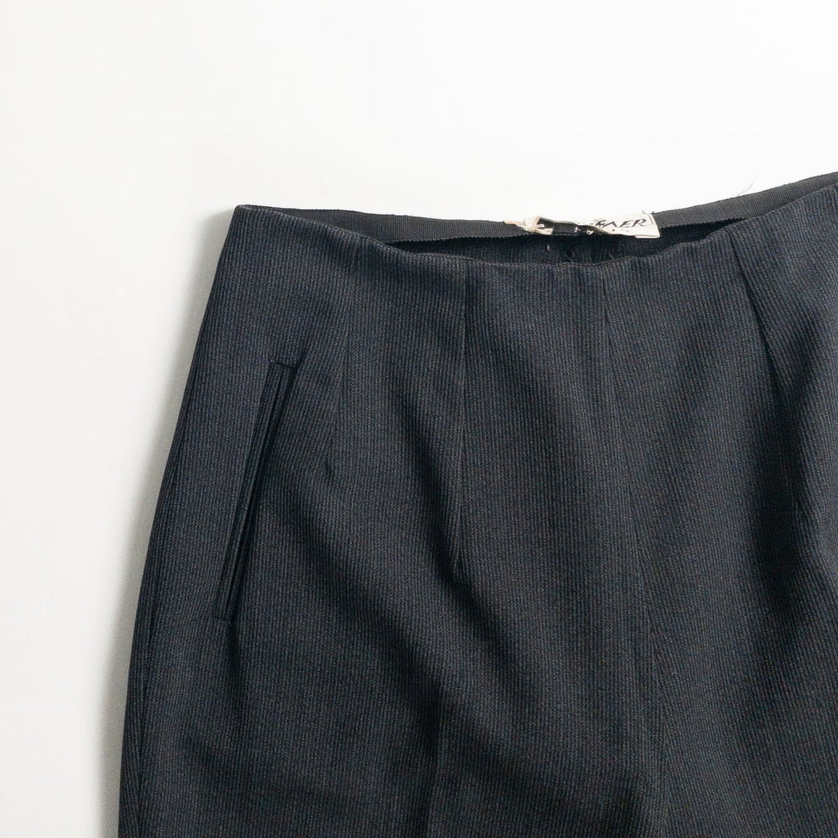 1960s "French Vintage" Gray Stripe Cotton Pique Ski Trousers