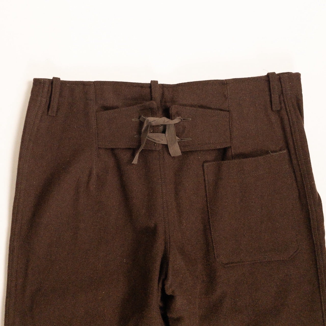 1960-70s Italian Army Brown Wool Hospital Trousers, Dead Stock