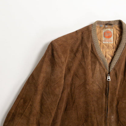 1950s "Swedish Vintage" Brown Goatskin Suede Sport Jacket