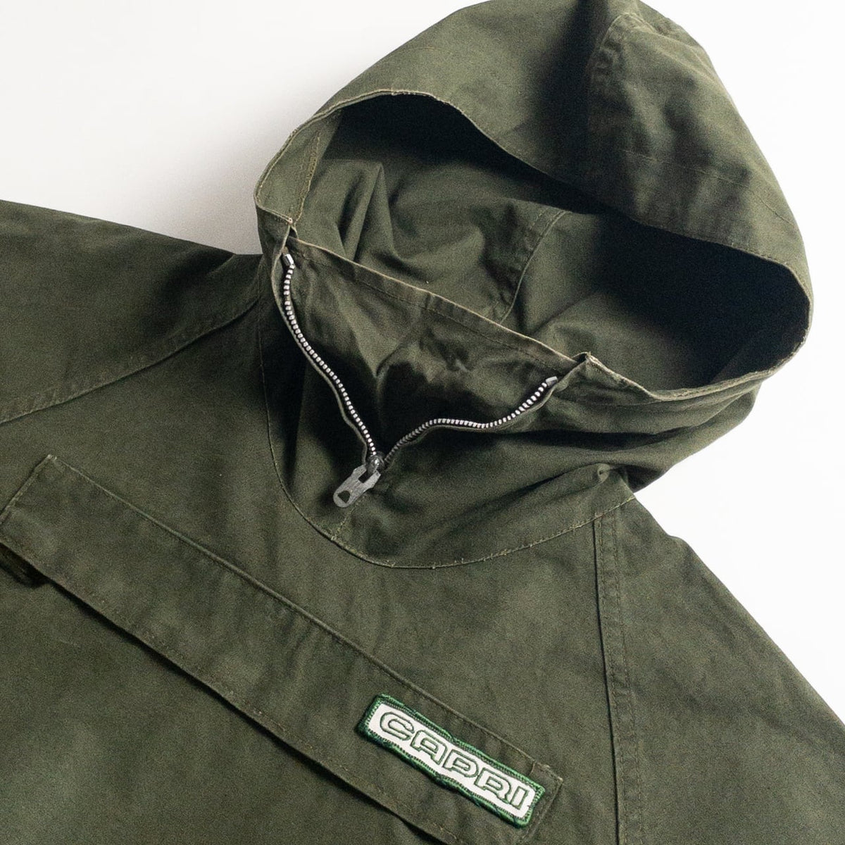1950s "Euro Vintage" Olive Cotton Pullover Anorak Parka