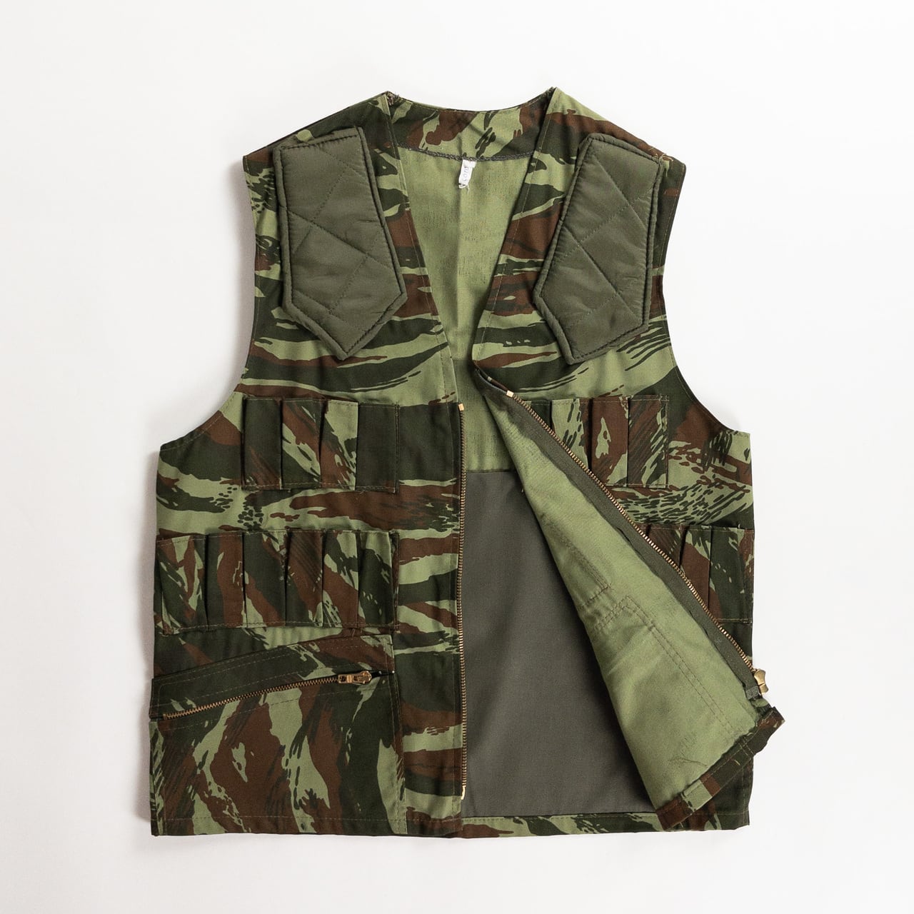 1960-70s "French Vintage" Lizard Camo Hunting Gilet, Dead Stock