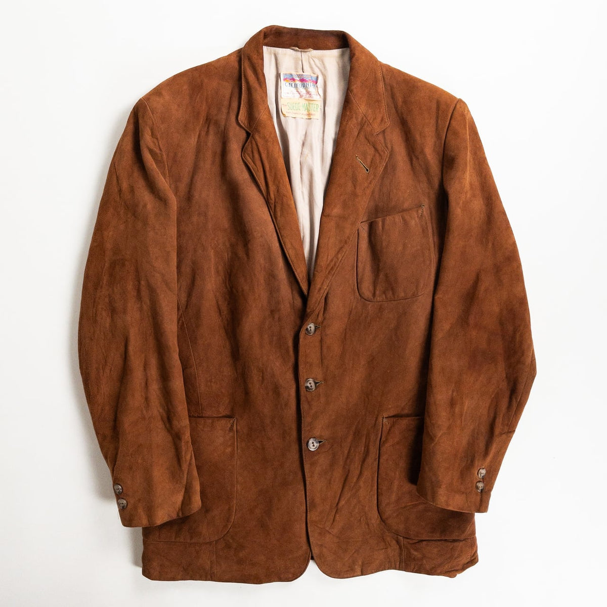 1980-90s Brown Suede Tailored Jacket