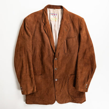 1980-90s Brown Suede Tailored Jacket