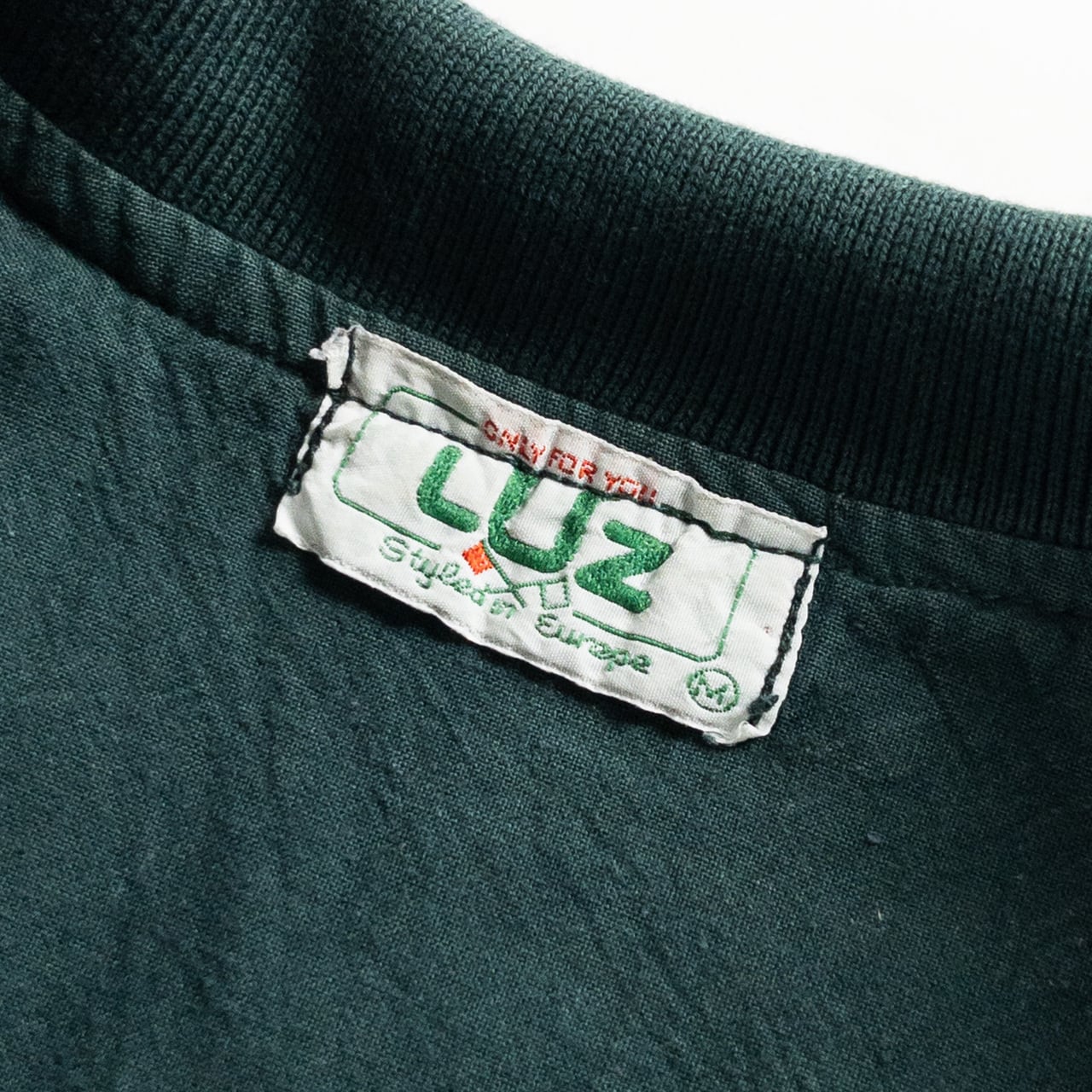 1990s "LUZ" Dark Green Cotton Anorak Pullover Jacket
