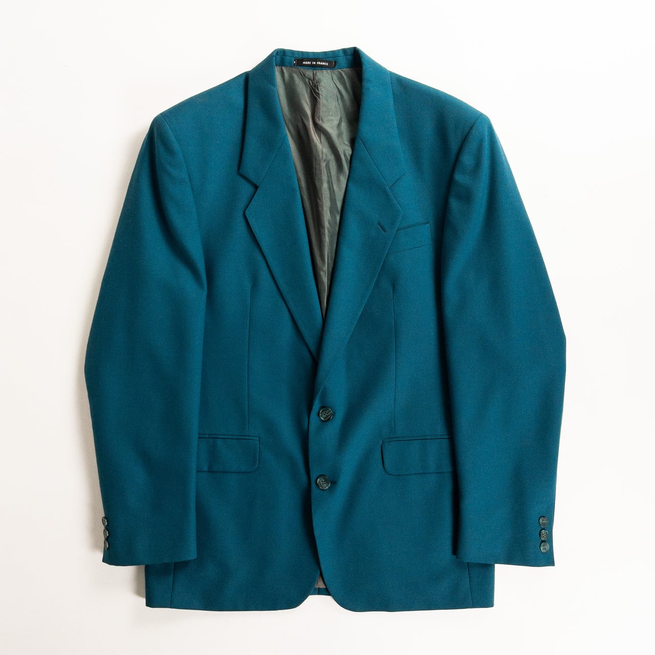1980-90s Made in France Emerald Green Tailored Jacket