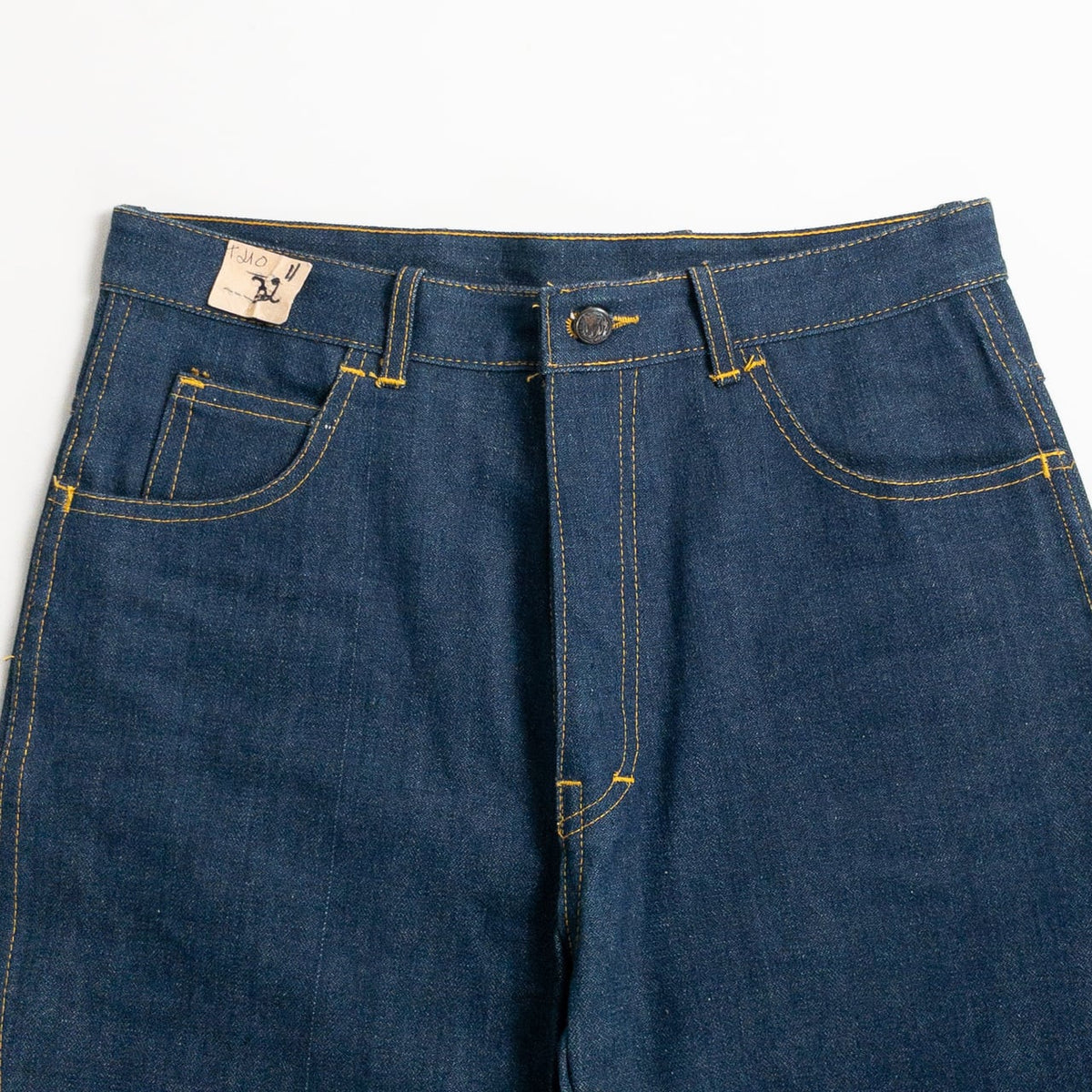 1990s "Italian Vintage" Navy Denim Trousers, Deadstock