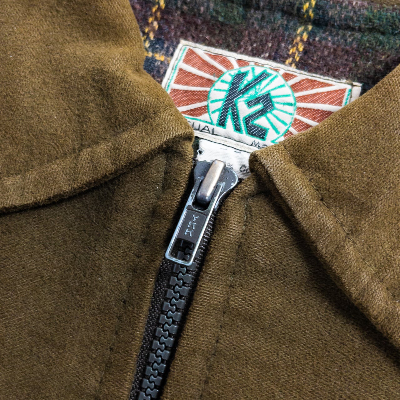 1970-80s "Italian Vintage" Khaki Cotton Hunting Jacket