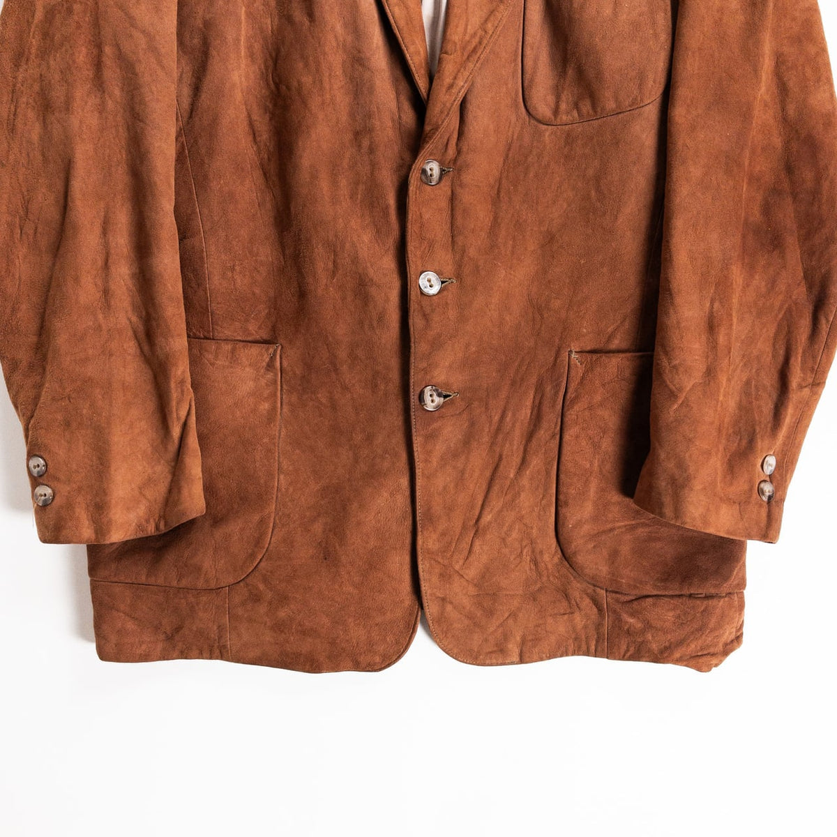 1980-90s Brown Suede Tailored Jacket