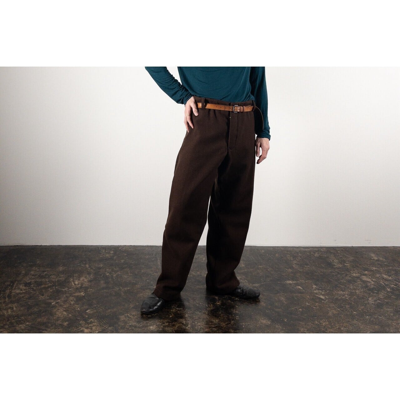 1960-70s Italian Army Brown Wool Hospital Trousers, Dead Stock