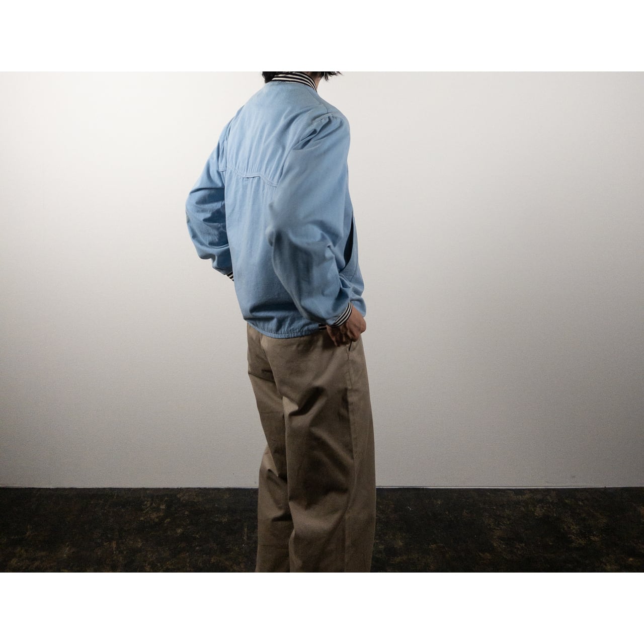 1980s "Italian Vintage" Light Blue MA-1 Jacket