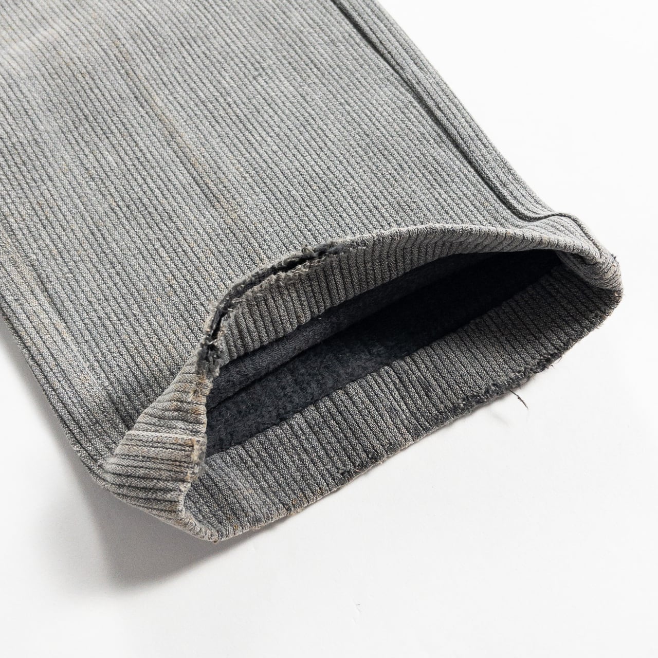 1950-60s "Le Mont St Michel" French Gray Cotton Pique Work Trousers