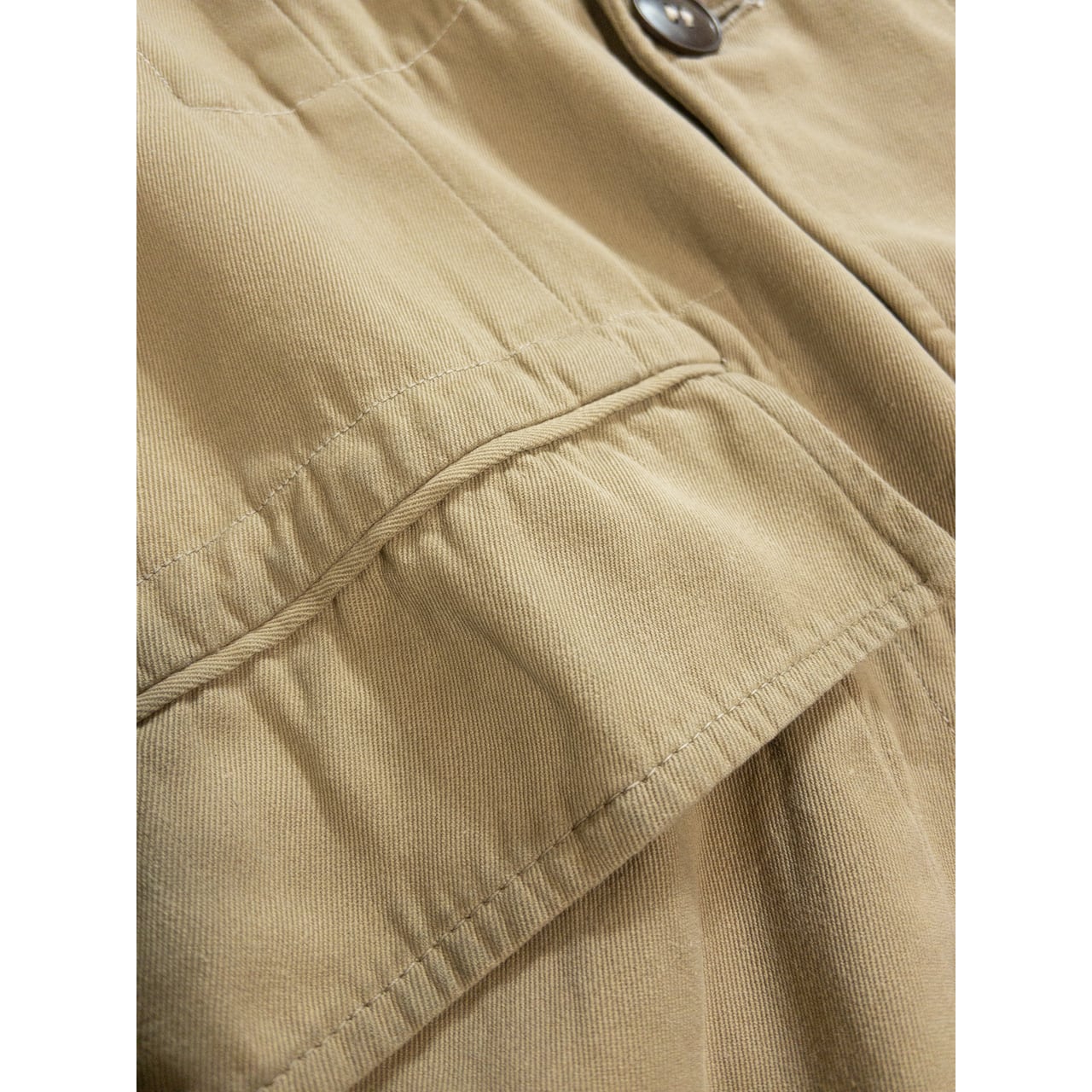 1940s-50s "French Vintage" "EGF" Beige Cotton Double Breasted Work Jacket