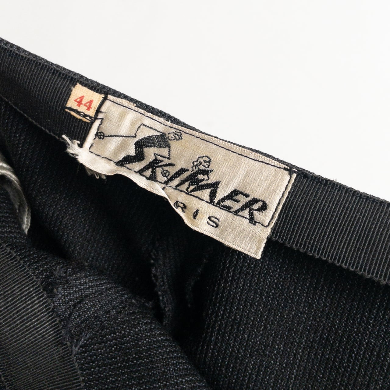 1960s "French Vintage" Gray Stripe Cotton Pique Ski Trousers