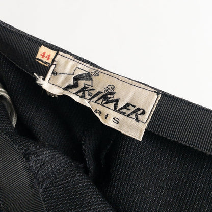 1960s "French Vintage" Gray Stripe Cotton Pique Ski Trousers