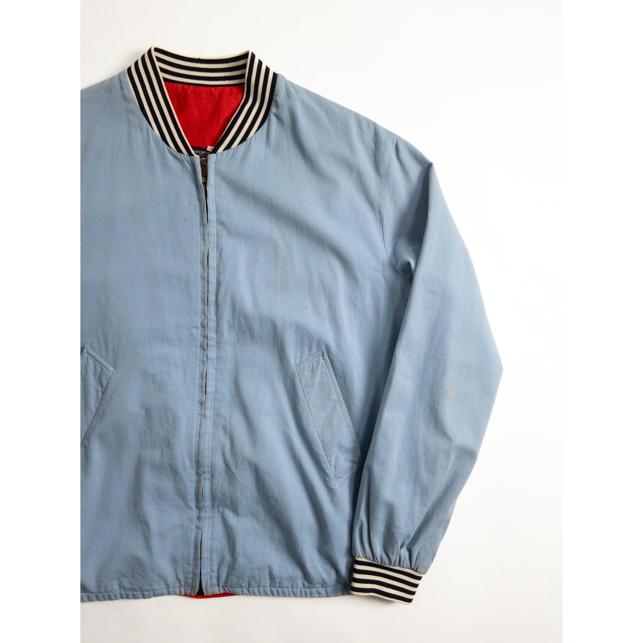 1980s "Italian Vintage" Light Blue MA-1 Jacket