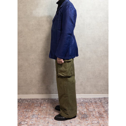1950s "LE FORTEX" French Blue Moleskin Lapeled Work Jacket, Dead Stock