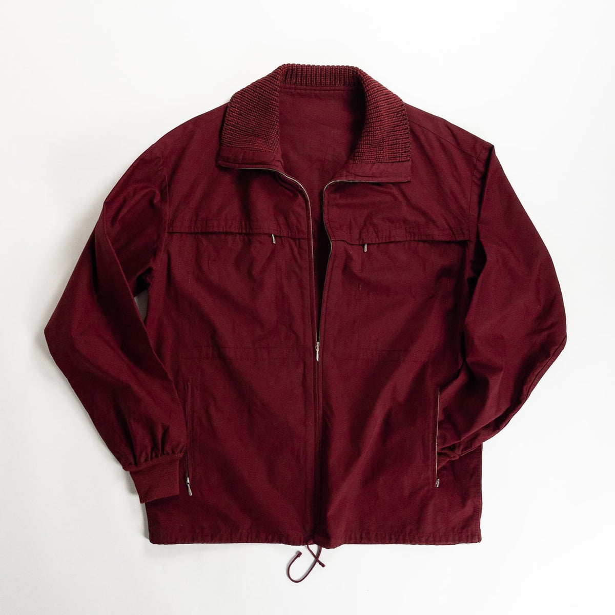 1960-70s "German Vintage" Wine Red Full Zipper Sport Jacket