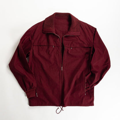 1960-70s "German Vintage" Wine Red Full Zipper Sport Jacket