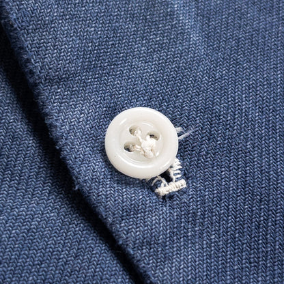 1940s "French Vintage" Faded Blue Cotton Twill Grandpa Work Shirt