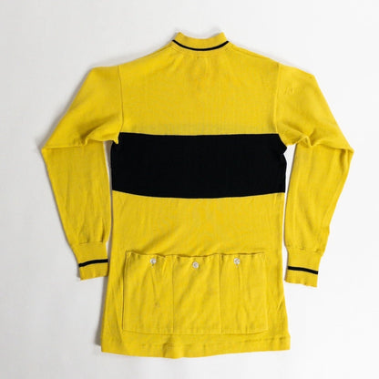 1970-80s "Au Tour de France" Yellow × Black Cyclist Knit Shirt