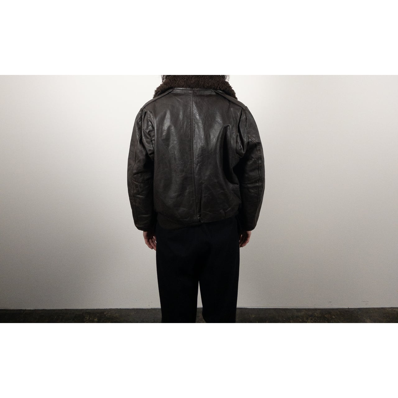 1970-80s "Made in USA" Brown Leather Boa Jacket