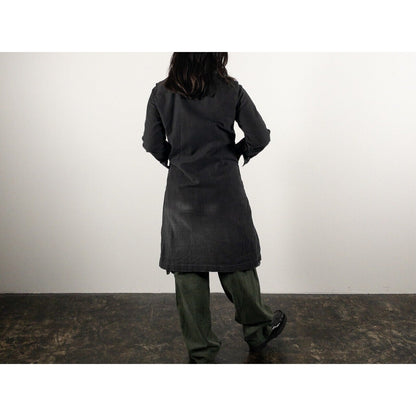 1940-50s "French Vintage" Light Black Moleskin Atelier Work Coat for Ladies