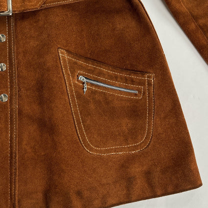 1980s-90s "Canadian Vintage" Brown Suede Leather Jacket for Ladies