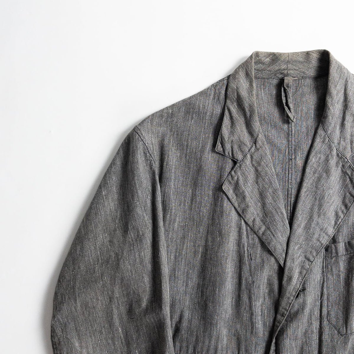 1940s "Euro Vintage" Light Black Chambray Atelier Work Coat