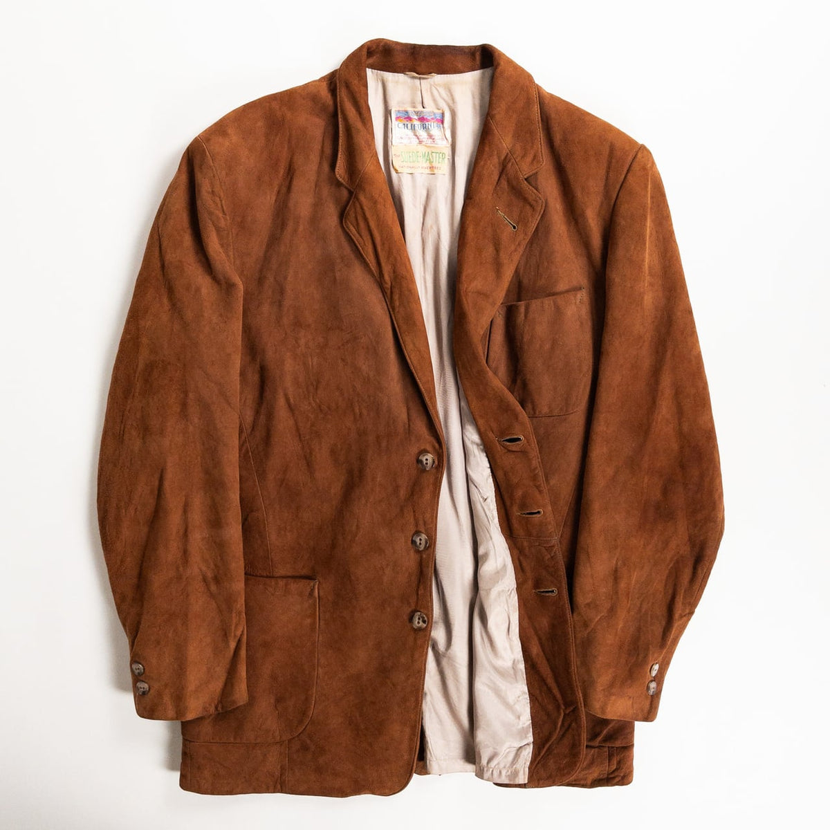 1980-90s Brown Suede Tailored Jacket