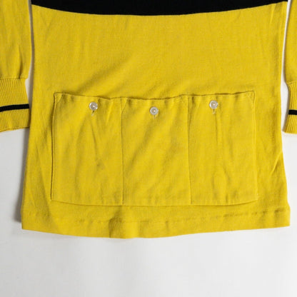 1970-80s "Au Tour de France" Yellow × Black Cyclist Knit Shirt