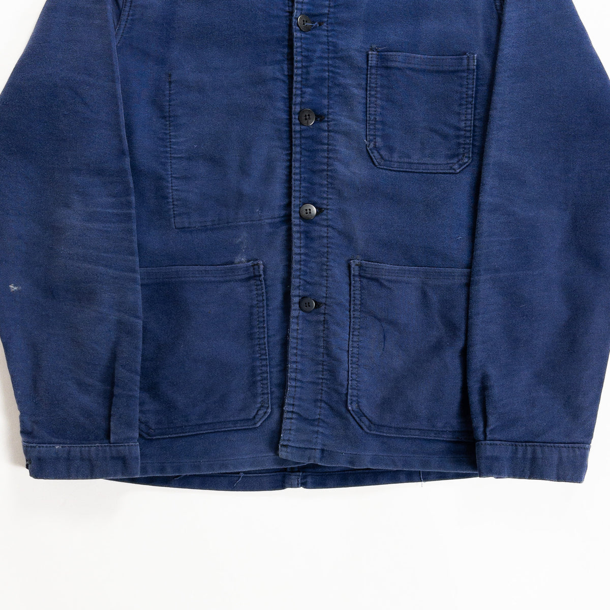 1970s "French Vintage" Blue Moleskin Work Jacket