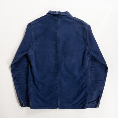 1970s "French Vintage" Blue Moleskin Work Jacket