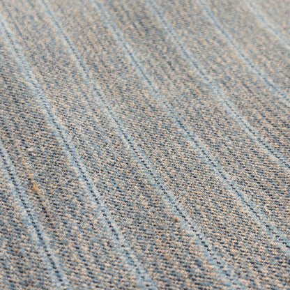 1940-50s "French Vintage" Blue × Gray Stripe Grandpa Work Shirt
