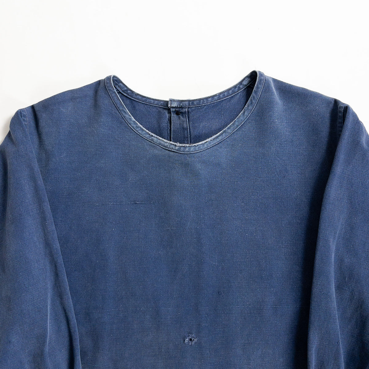 1950s "French Vintage" Blue Cotton Twill Gardener Smock