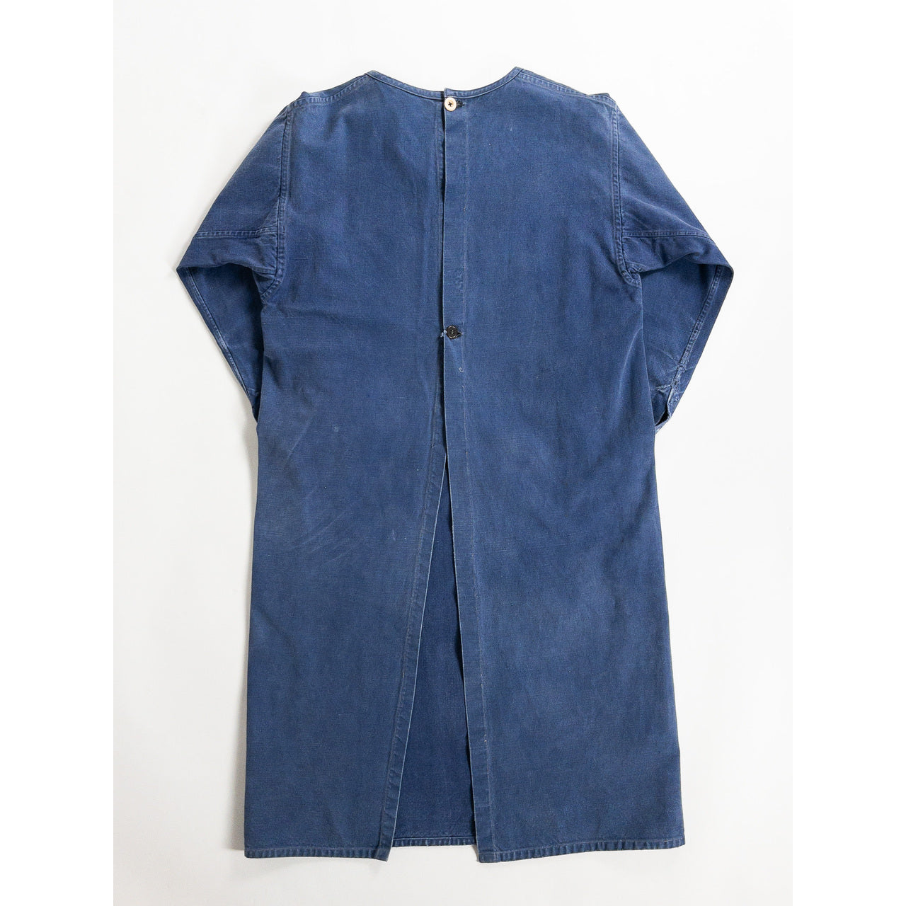 1950s "French Vintage" Blue Cotton Twill Gardener Smock