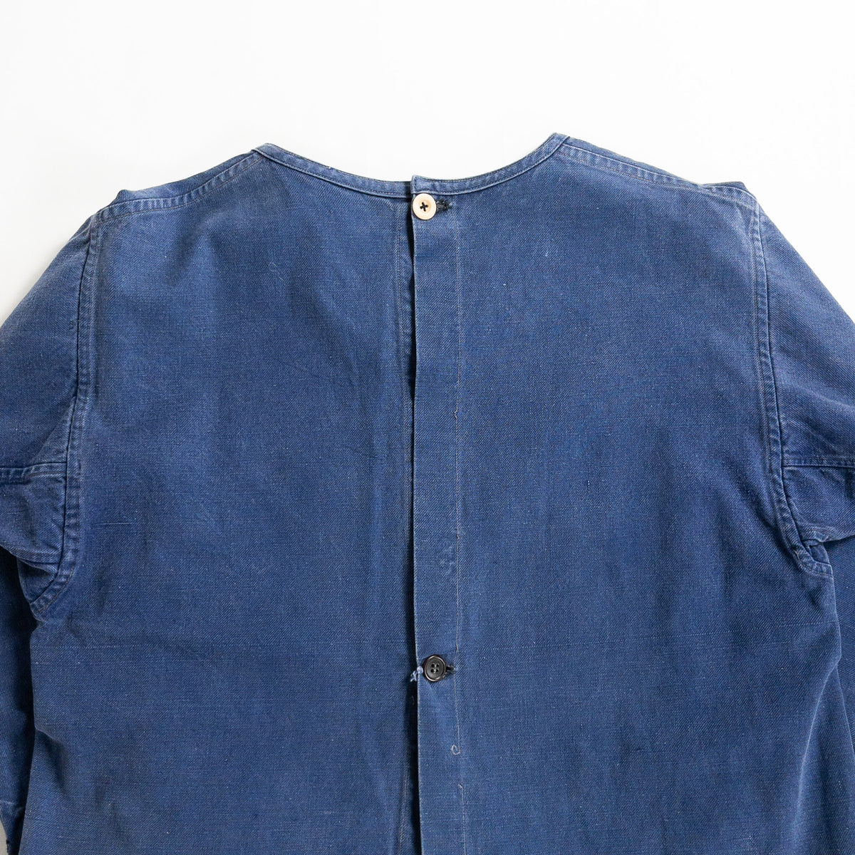 1950s "French Vintage" Blue Cotton Twill Gardener Smock