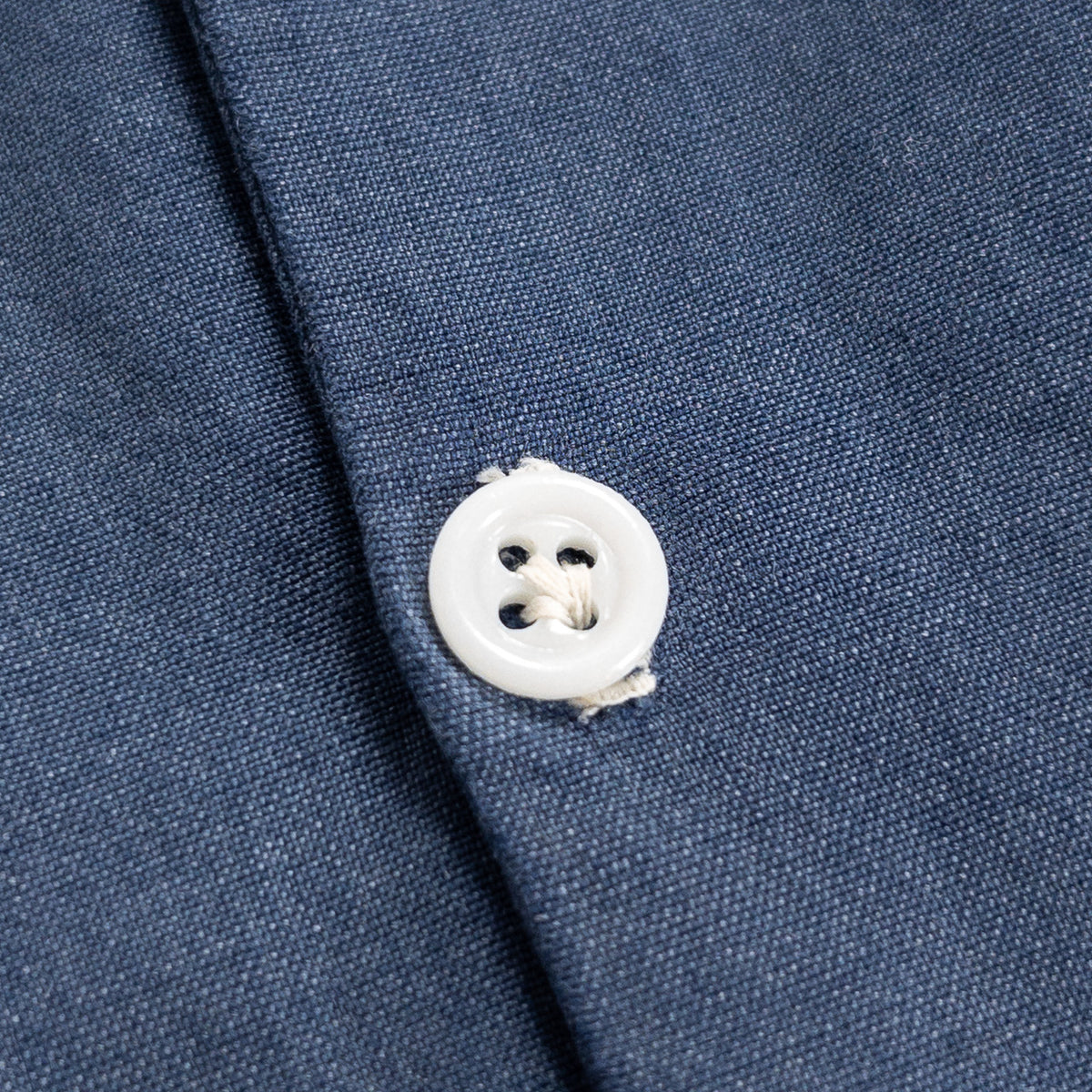 1940s "French Vintage" Blue Cotton Twill Grandpa Work Shirt