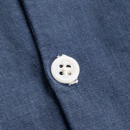 1940s "French Vintage" Blue Cotton Twill Grandpa Work Shirt
