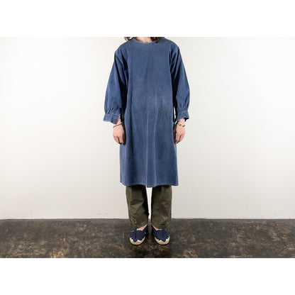 1950s "French Vintage" Blue Cotton Twill Gardener Smock