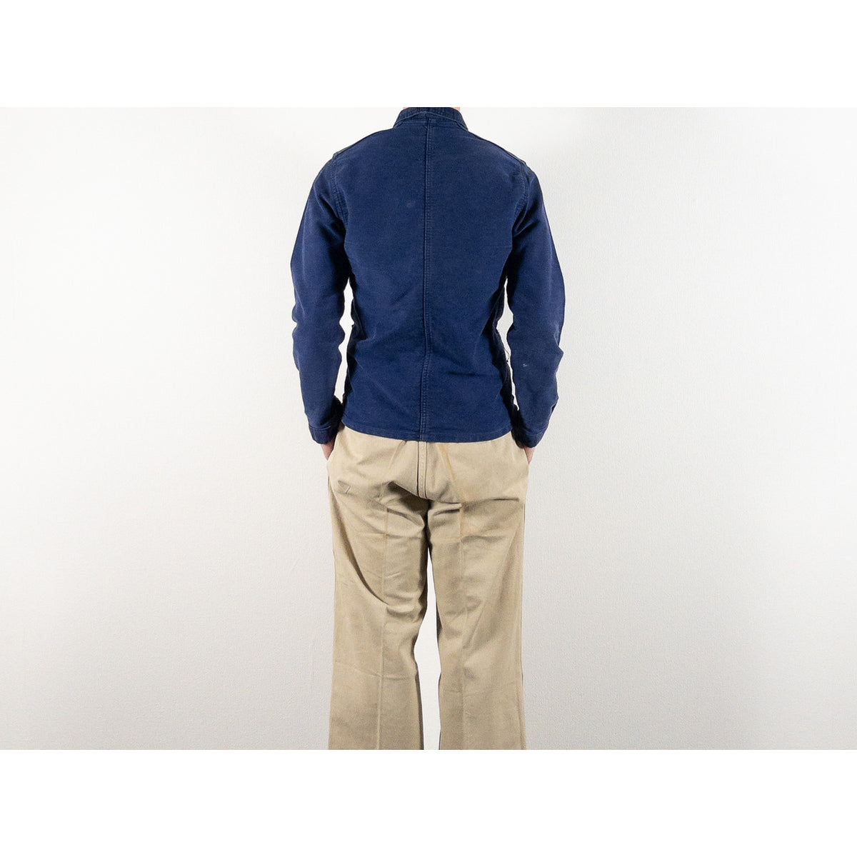 1970s "French Vintage" Blue Moleskin Work Jacket