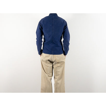 1970s "French Vintage" Blue Moleskin Work Jacket