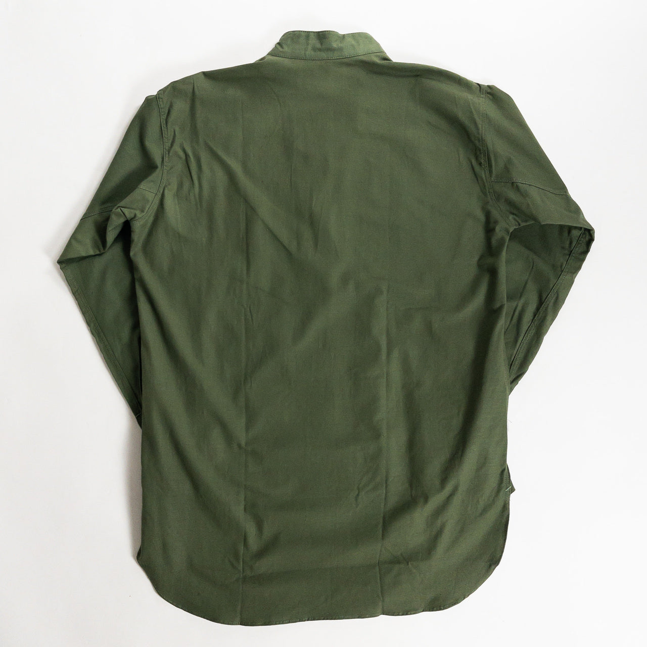 1950s "Swedish Army" Olive Cotton Pullover Shirt, Dead Stock